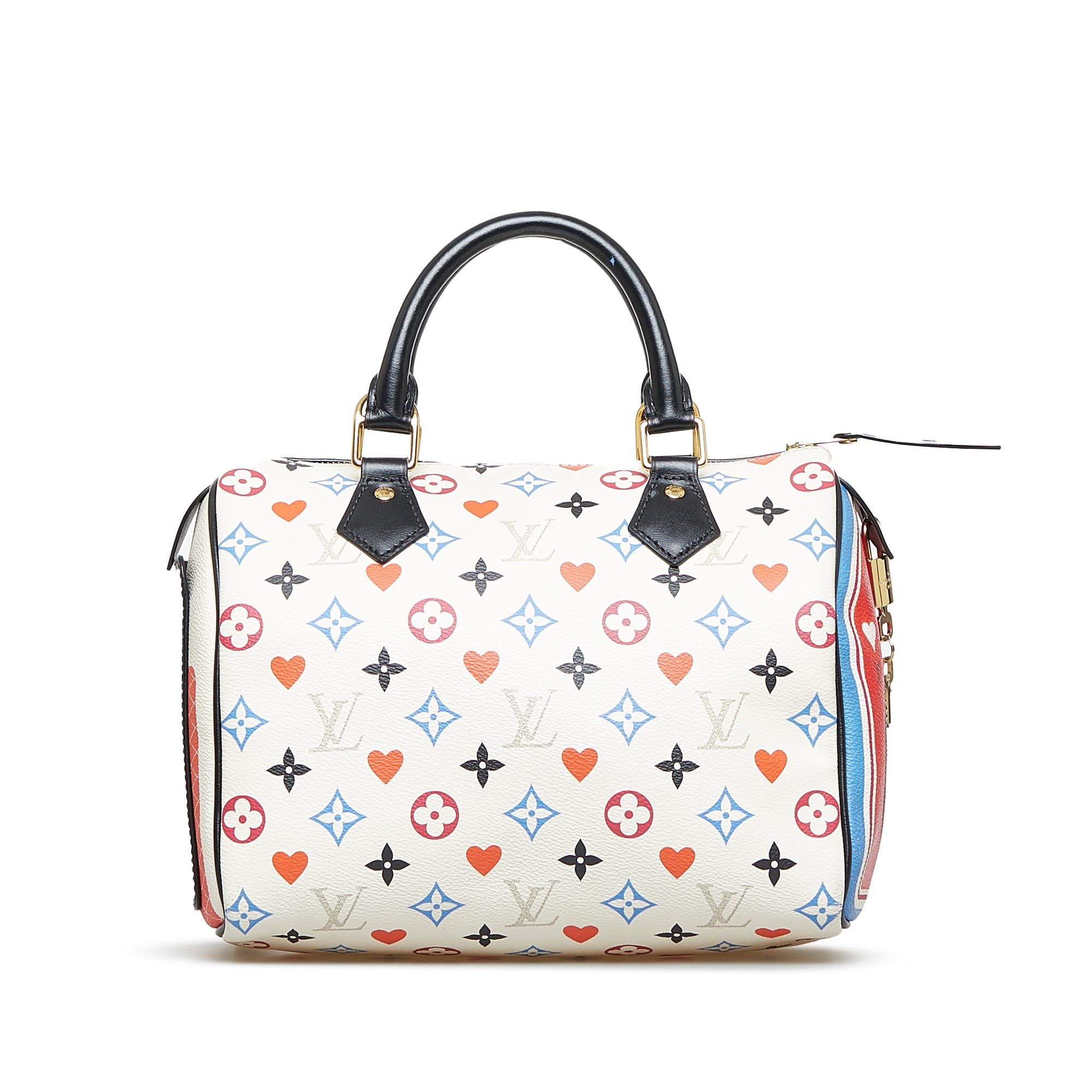 Louis Vuitton Pre-Owned Monogram Game On Speedy Bandouliere 25 | Women | White x Multi