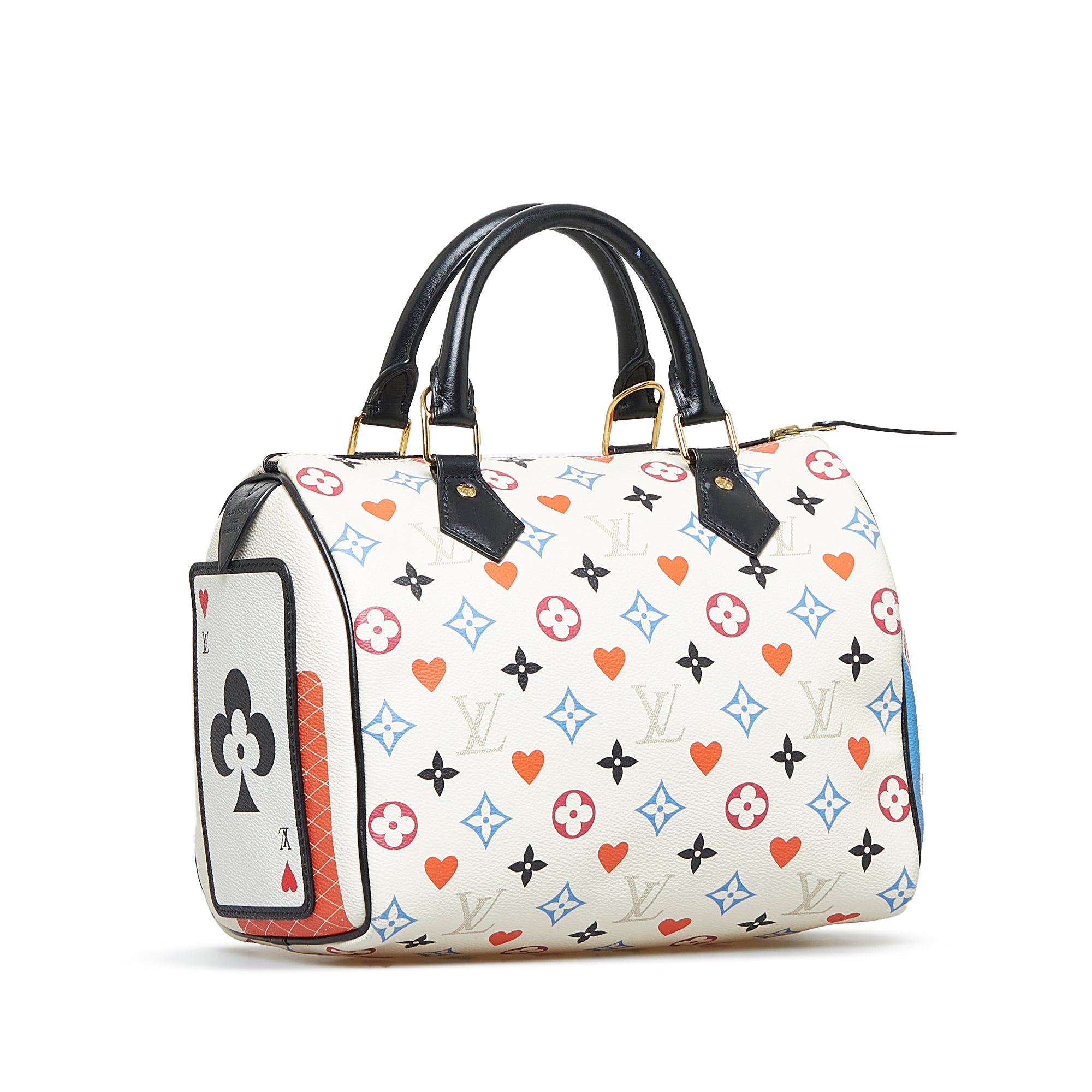 Louis Vuitton Pre-Owned Monogram Game On Speedy Bandouliere 25 | Women | White x Multi