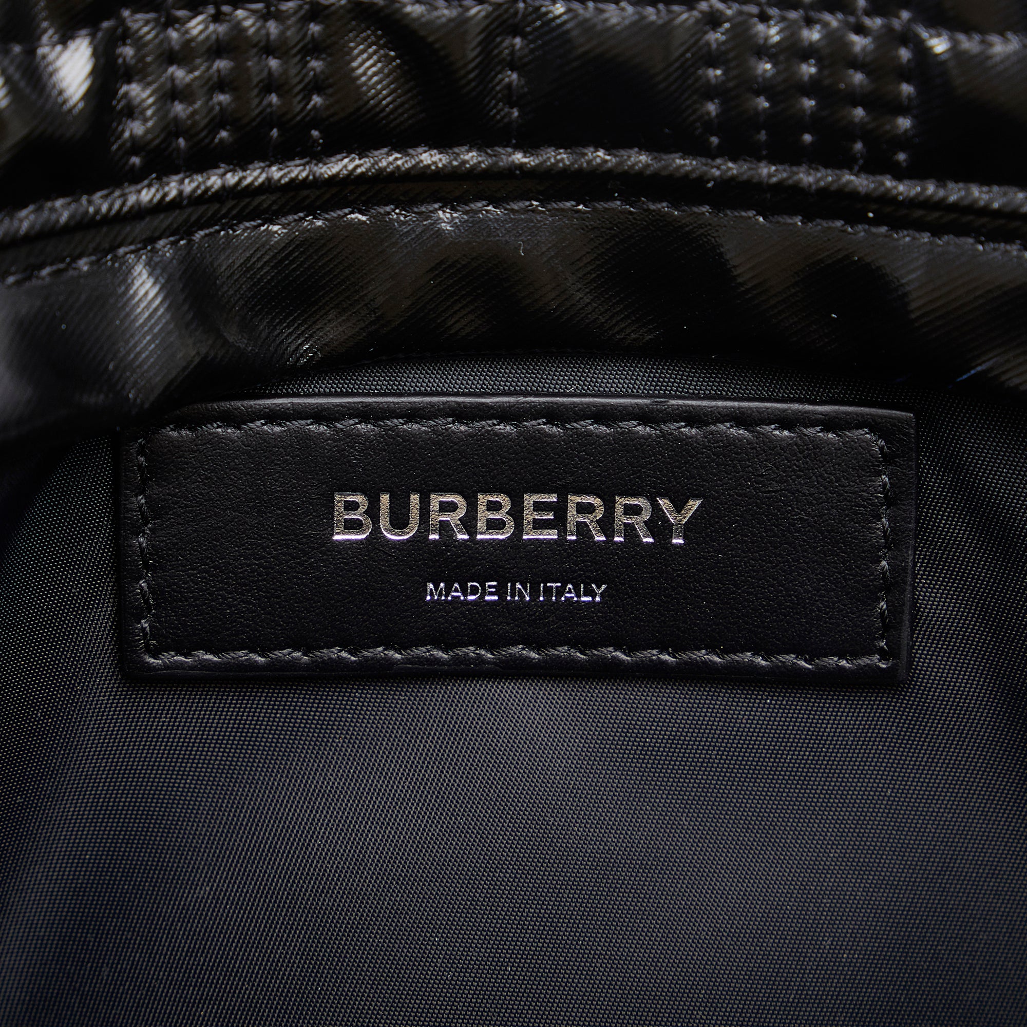 Burberry | Pre-Owned Quilted Horseferry Print Belt Bag | Black