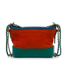 Chanel | Pre-Owned Small Suede Gabrielle Crossbody | Orange/Green Multi
