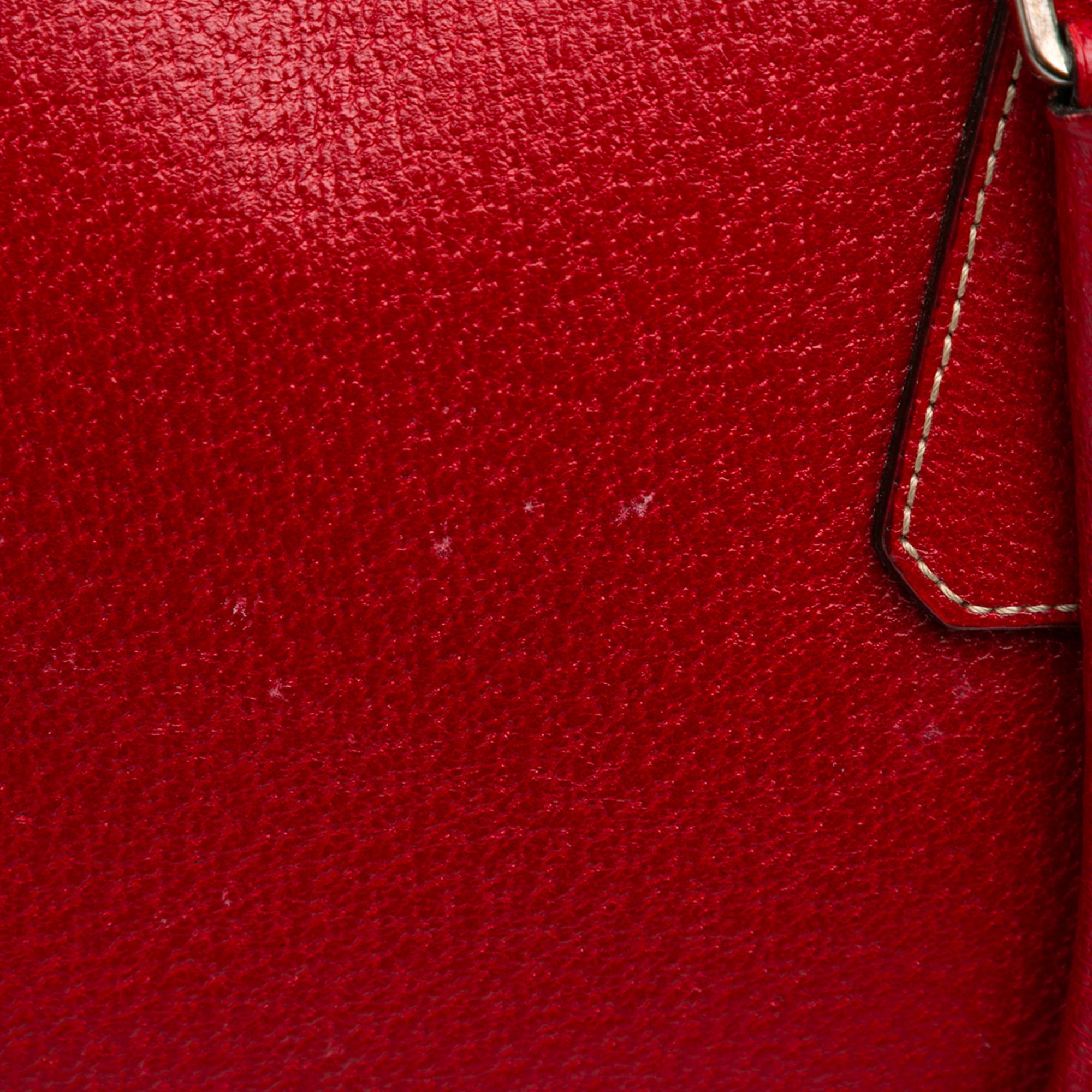 Prada | Pre-Owned Cinghiale Bauletto Handbag | Red