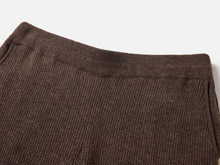 Bootcut Slit-Hem Knit Pants | Brown