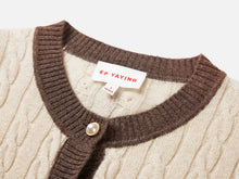 Trimmed Knitted Cardigan | Beige