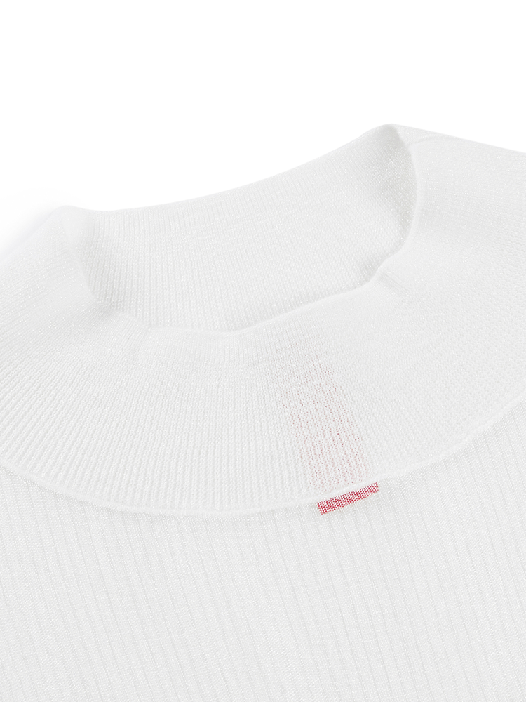 Elegant Wool Knit Sweater | White