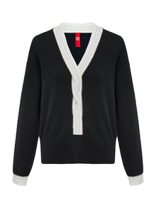 Cashmere Knit Top | Black