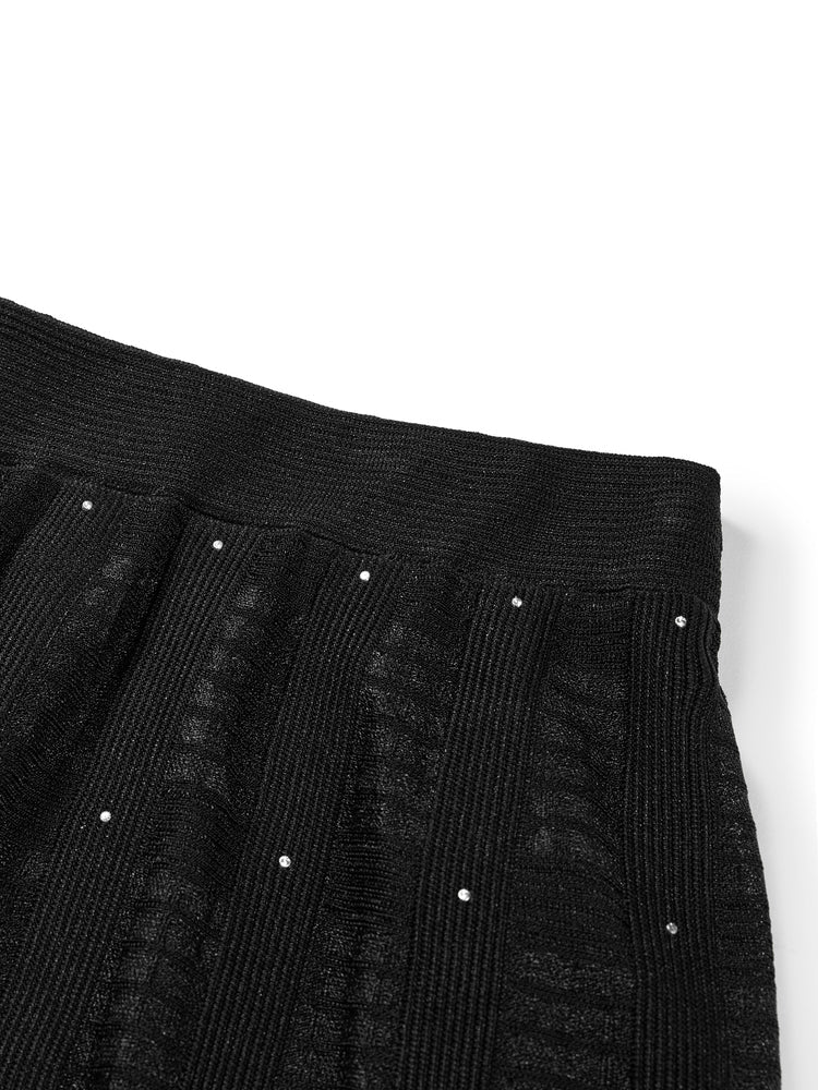 Starry Night Knit Dress | Black
