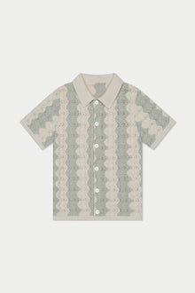 Wavy Knit Shirt | Beige