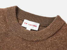 Round-Neck Yak Wool Knit Top | Brown