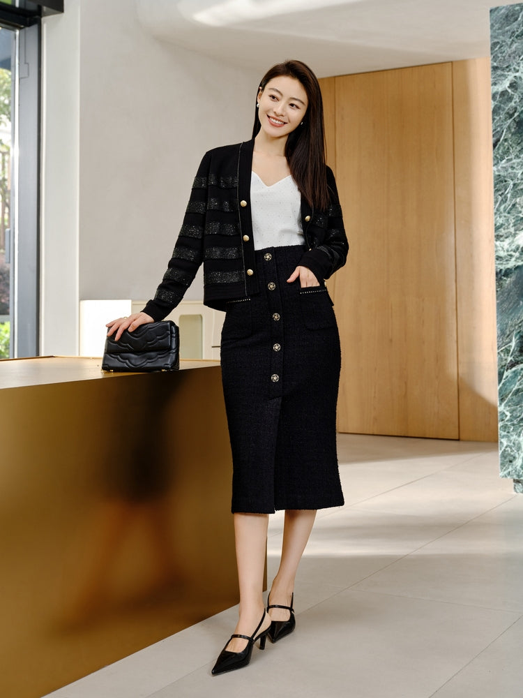 Parisian-Style Skirt | Black