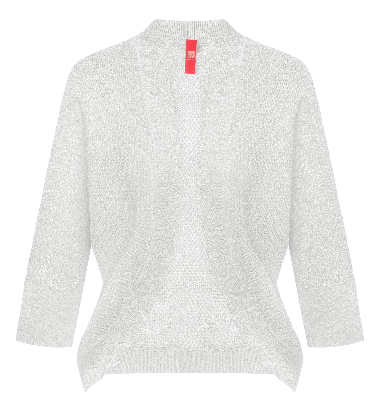 Knit Cardigan with Silk Blend | White