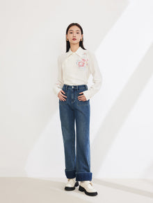 Long-staple Cotton Slim Jeans | Blue