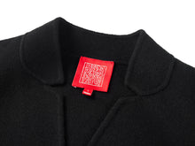 Standing Collar Woolen Coat | Black