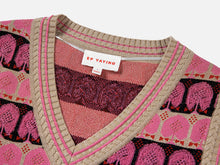 Jacquard-Knit Gilet | Pink