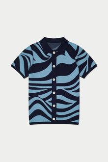 Wave Knit Shirt | Blue