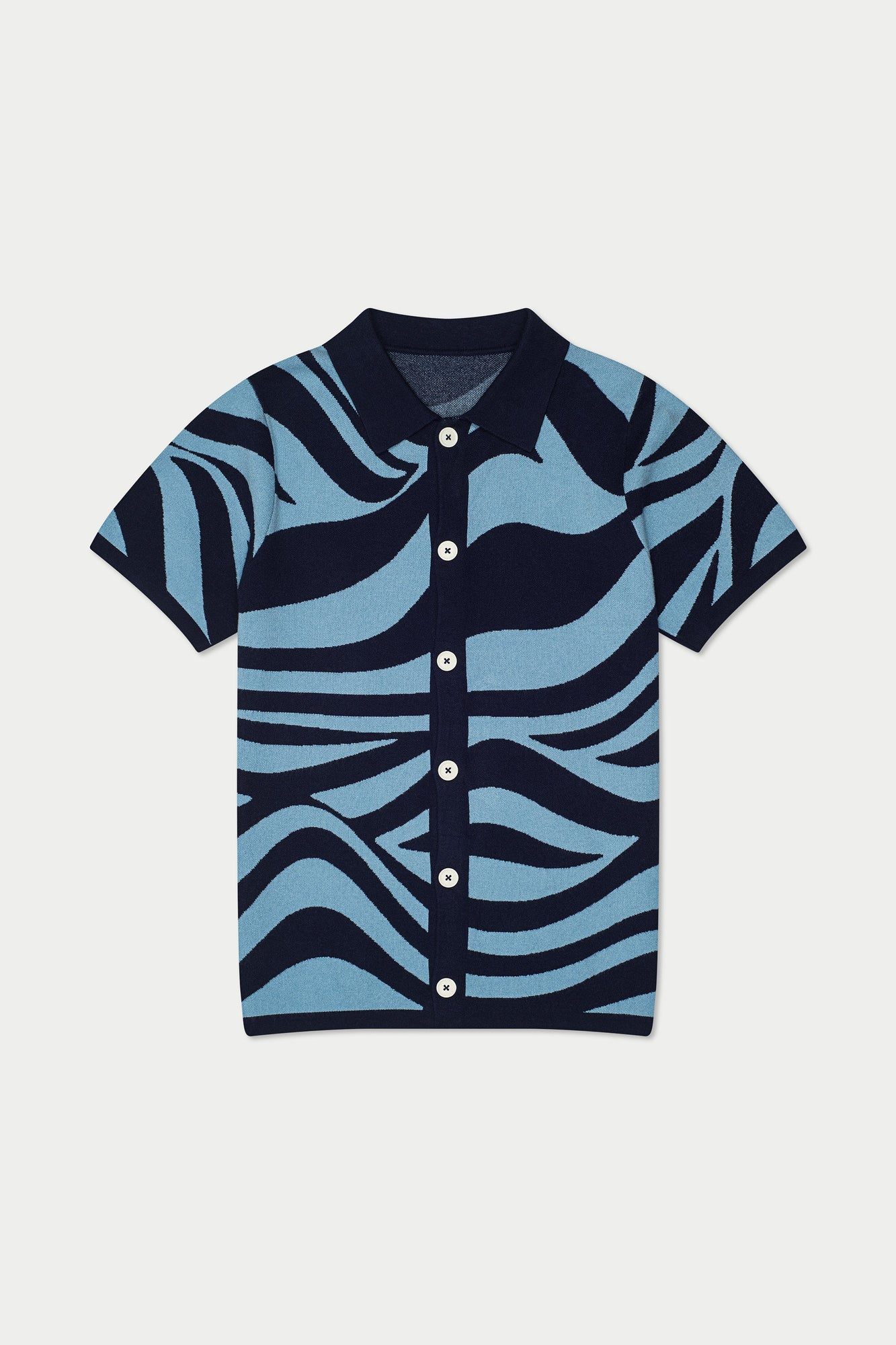 Wave Knit Shirt | Blue