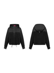 Triacetate Hooded Jacket | Black