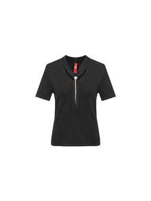 Short Sleeve Knit Sweater | Black