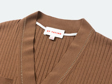 Texture Knit Cardigan | Brown