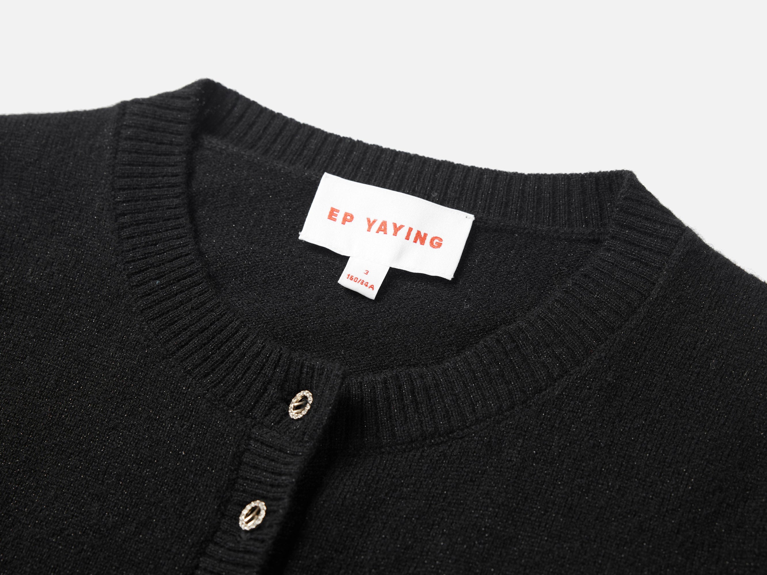 Designed Knitted Cardigan | Black