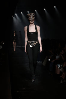 Chain Plate Belt Legging | Black