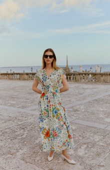 Wildflower Voile Midi Dress | Ivory Multi