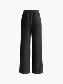 High-Waisted Straight Leg Pants | Black