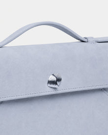 Cassandra Clutch | Light Blue Suede