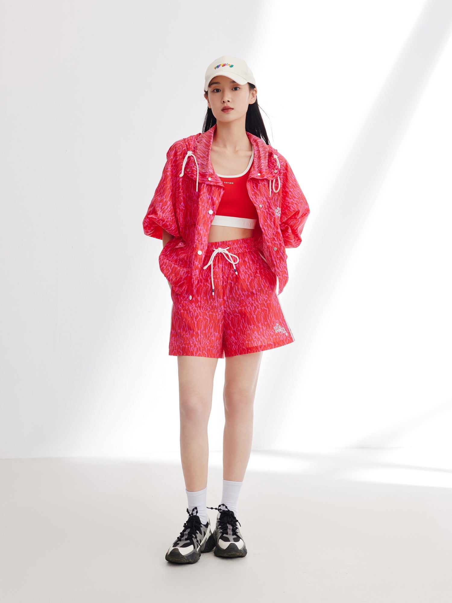 Hooded Sun Protection Jacket | Red