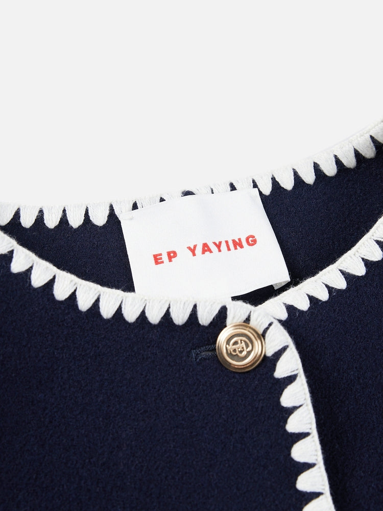 Parisian-Style Oversized Coat | Navy