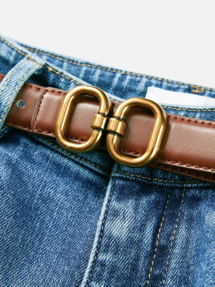 Straight-Leg Wide-Leg Jeans | Blue
