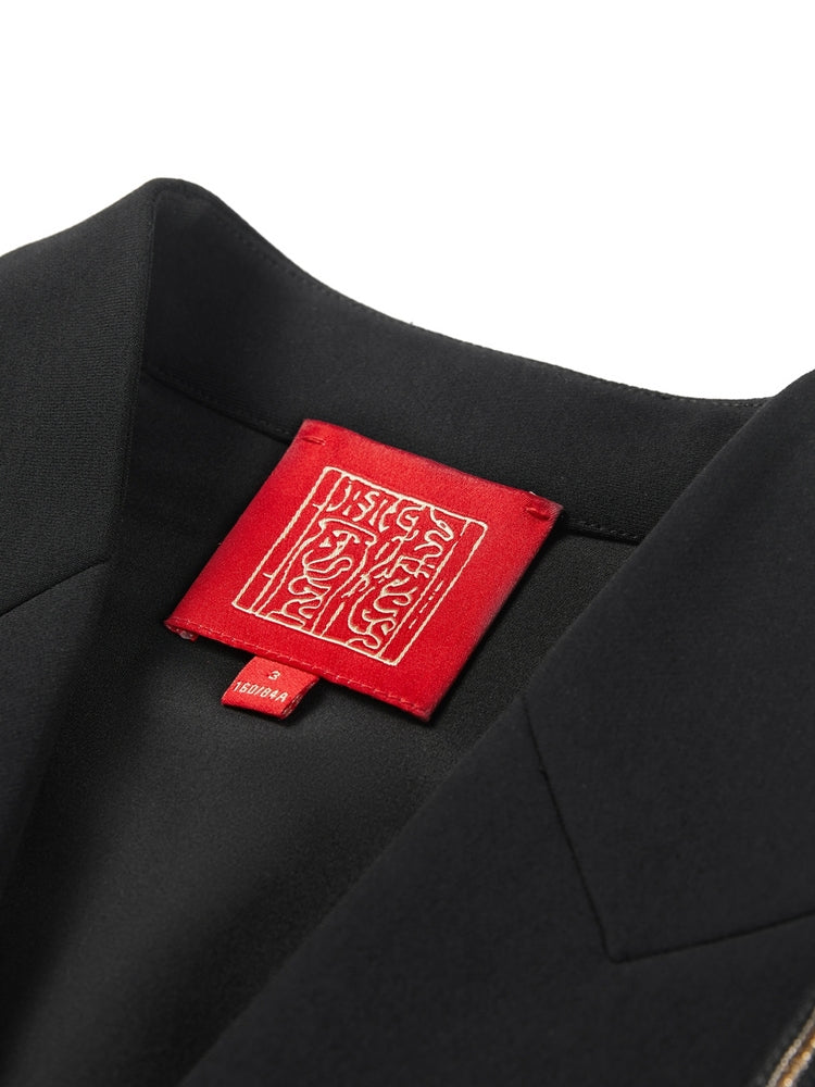 Triacetate Suit Jacket | Black