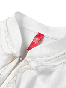 Silk Jacquard Shirt | White