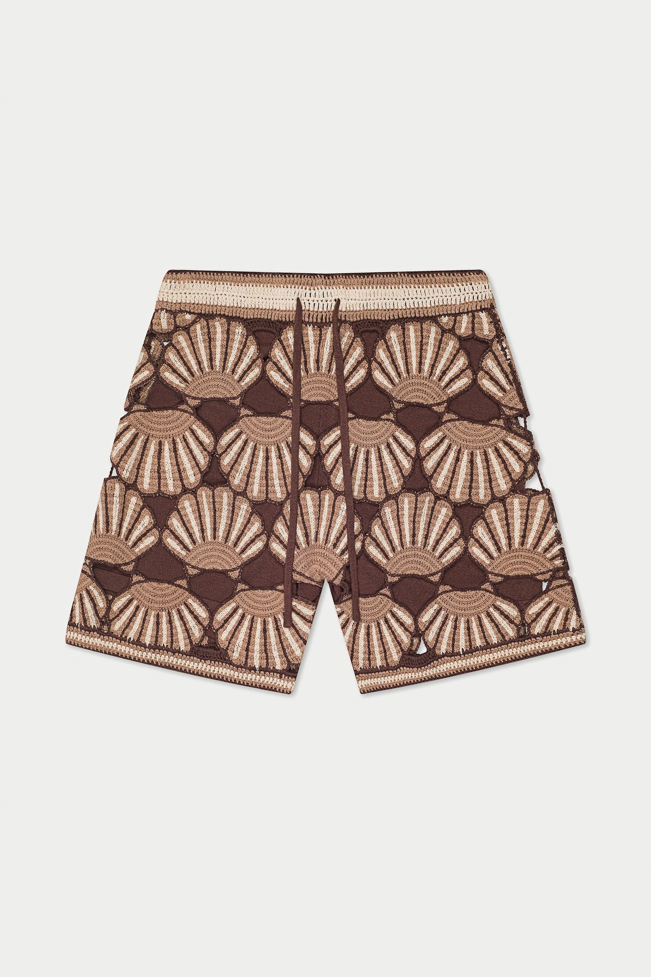Seashell Crochet Knit Short | Beige