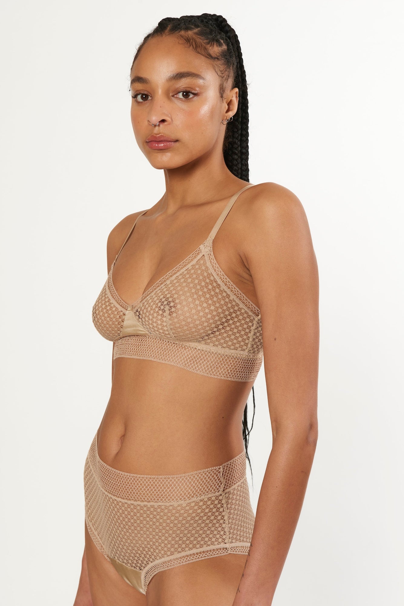 Bella Soft Cup Triangle Bra | Oat Milk