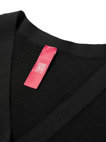 Fake Two Piece Knit Dress | Black