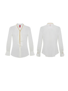 Georgette Silk Shirt | White