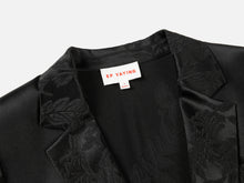 Silky Jacquard Blazer | Black