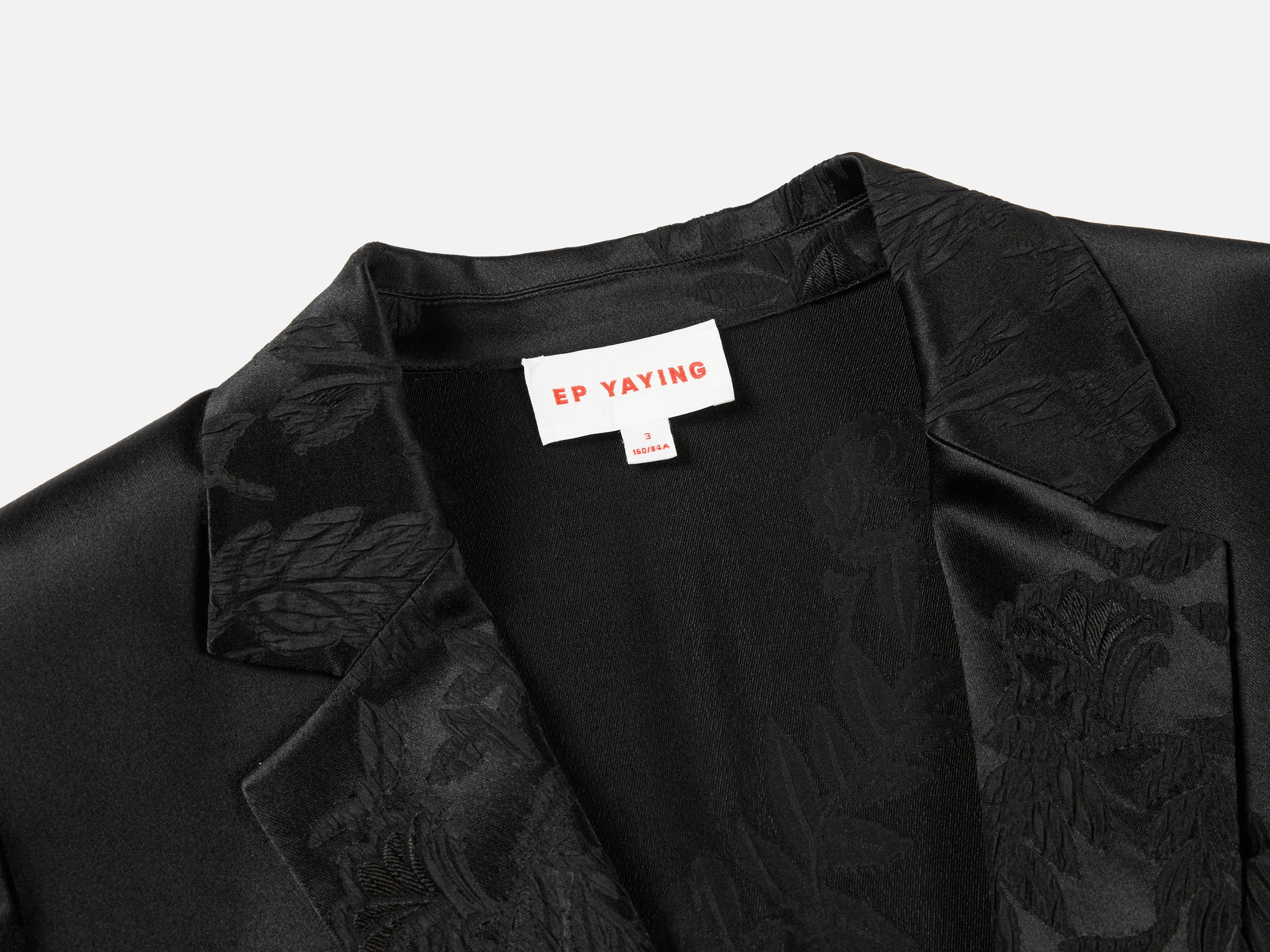 Silky Jacquard Blazer | Black