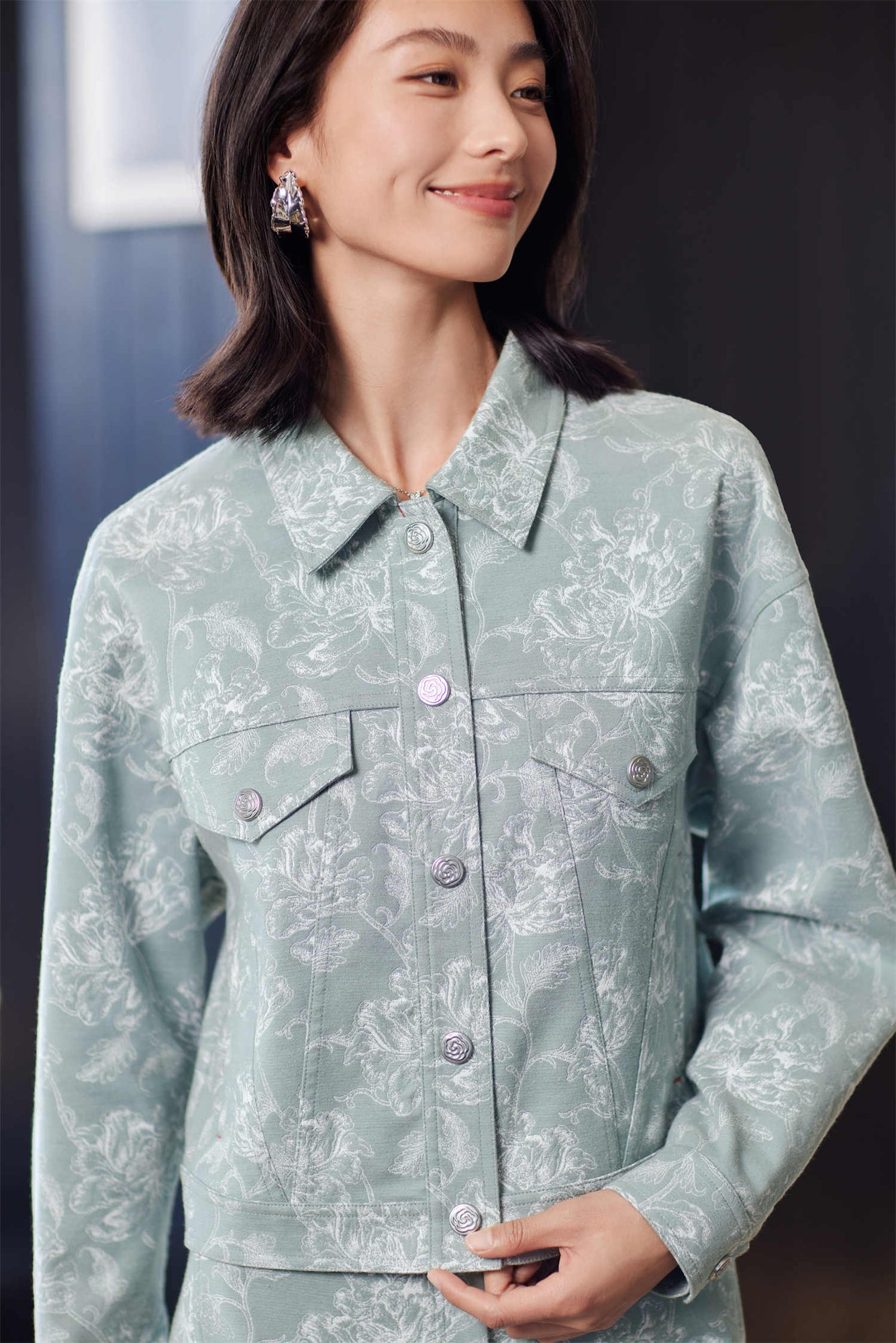 Jacquard Jacket | Green