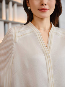 Silk Classic Straight-Cut Shirt | White