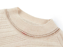 Cashmere Batwing Sleeves Twilled Sweater | Beige