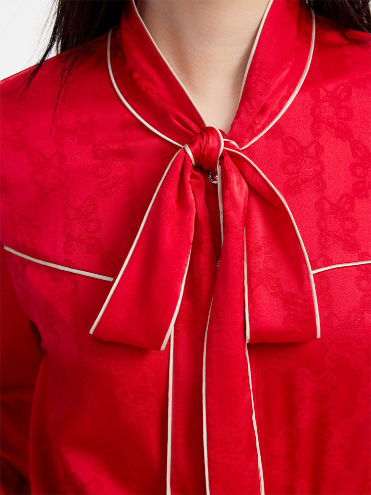 Lace-up Shirt | Red