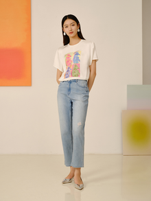 Crepe T-shirt | White