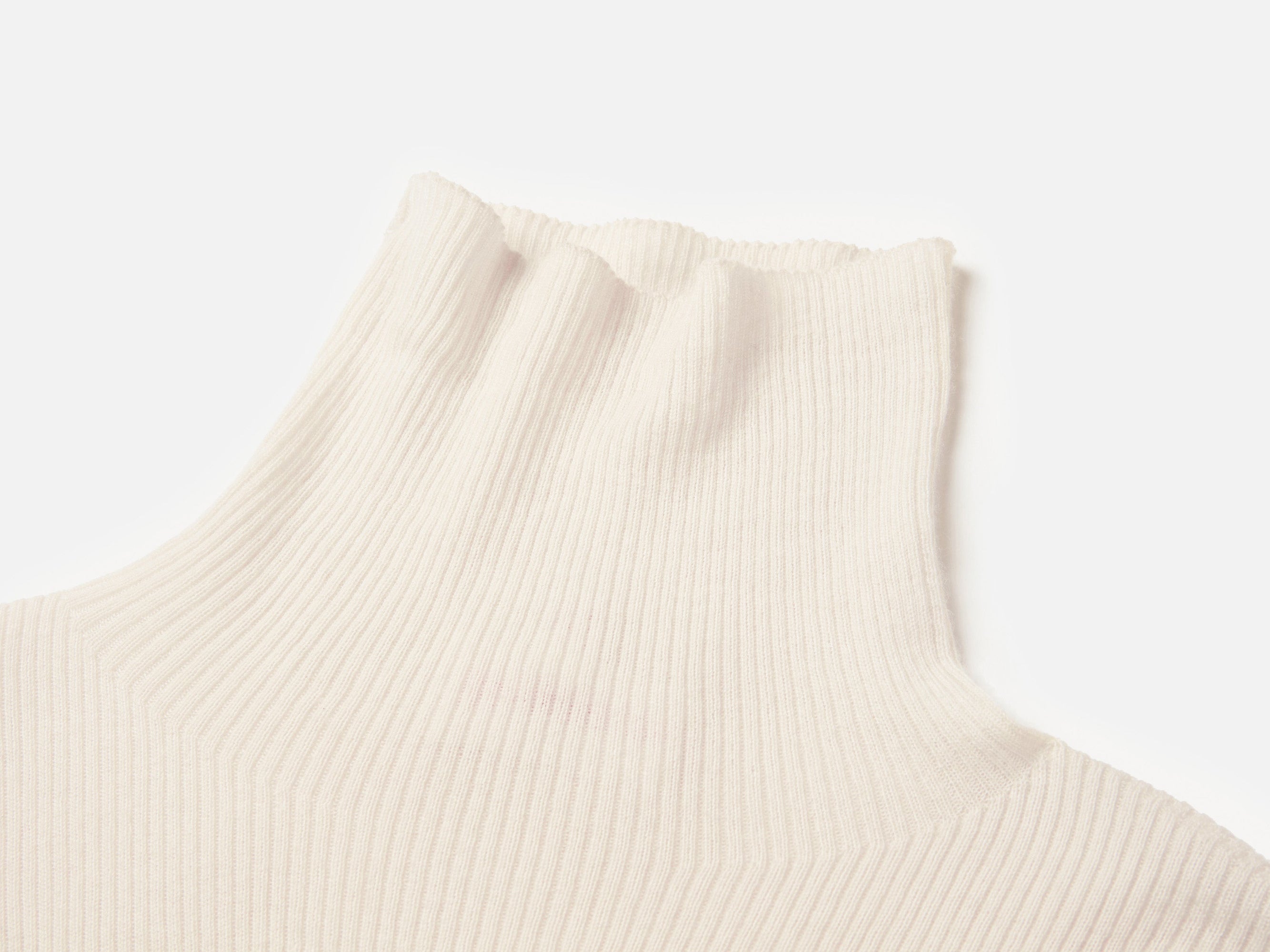 Turtleneck Cashmere Sweater | White