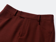 Bootcut Slit-Hem Pants | Brown