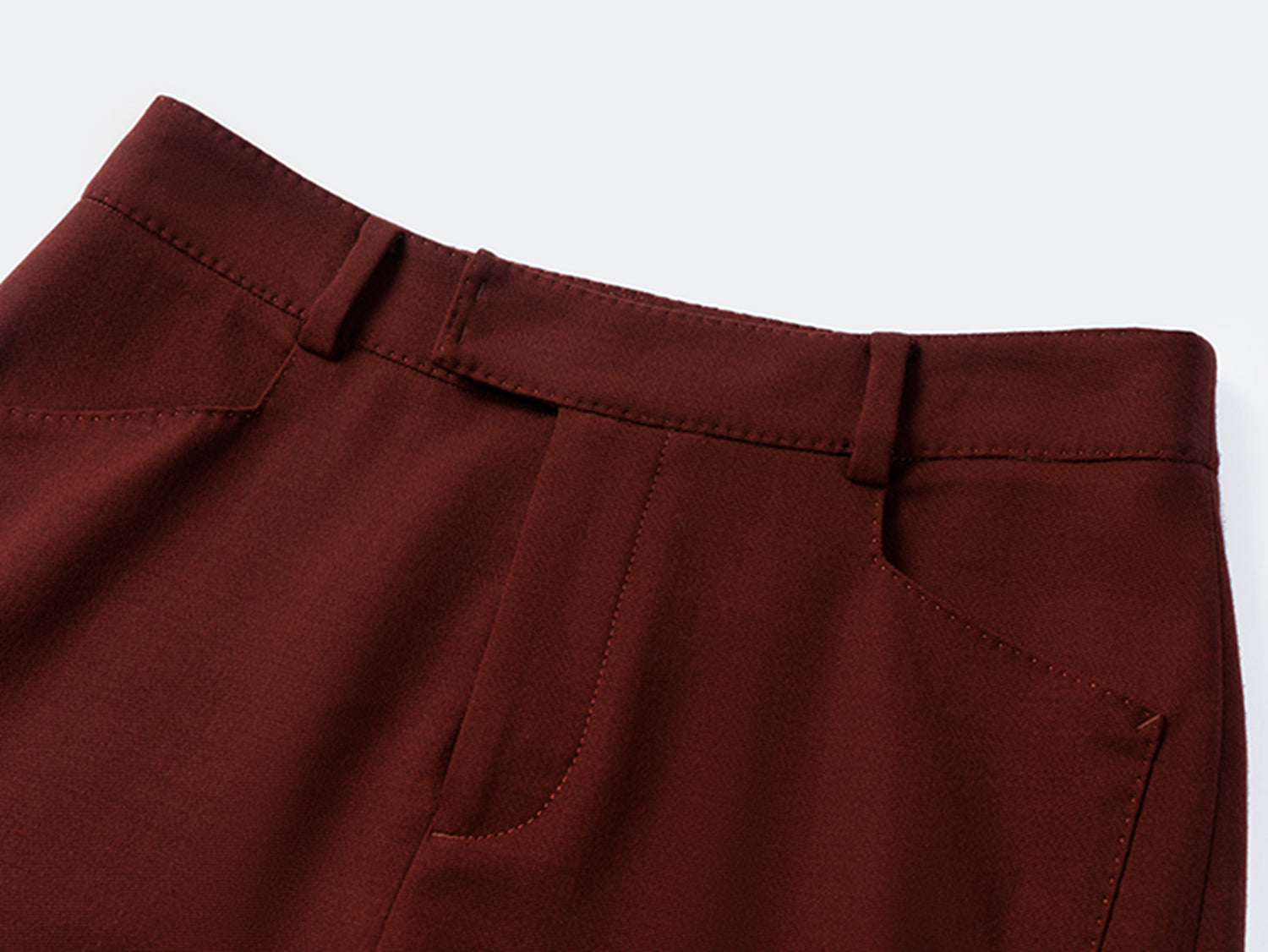 Bootcut Slit-Hem Pants | Brown