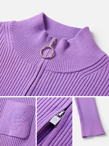 Knitted Cardigan | Purple