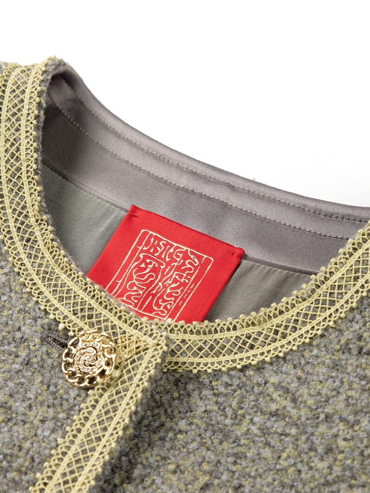 Tweed Wool Jacket | Grey