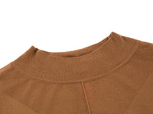 Crewneck Knit Top | Brown