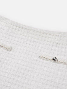 Woolen Parisian-Style Skirt | White